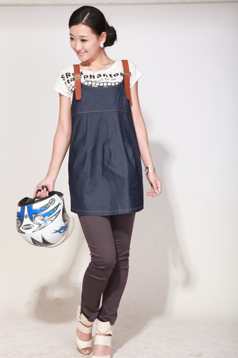 育靈龍休閑牛仔吊帶