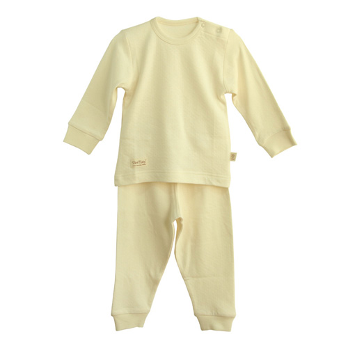 素棉寶貝雙層保暖本色yingye秋衣褲套裝