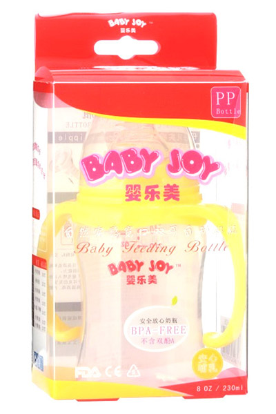 嬰樂美230ml自然實(shí)感寬口雙耳自動奶瓶