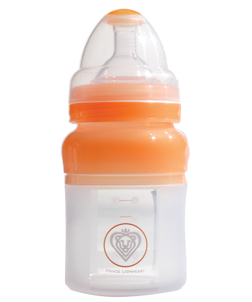 美獅寶橙色硅膠奶瓶120ml