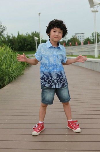 NEEZA樂鯊男童牛仔短褲