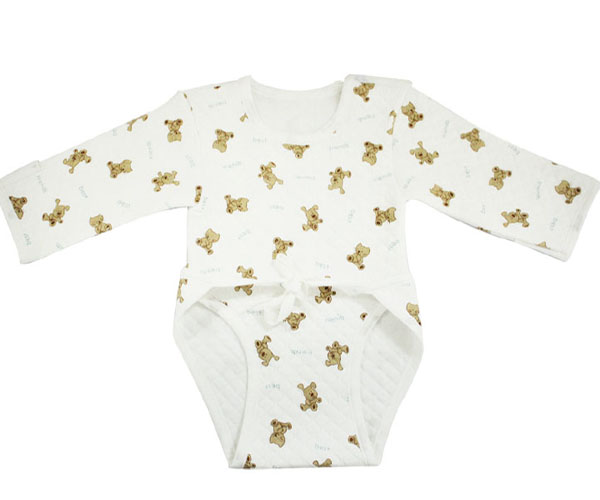 亨藝開(kāi)陽(yáng)肩開(kāi)扣保暖長(zhǎng)袖哈衣(黃色)