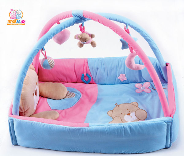 寶貝兒女小熊圍欄床