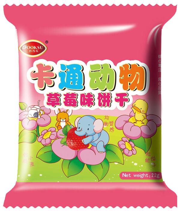 谷谷蘇卡通動(dòng)物草莓味餅干22g
