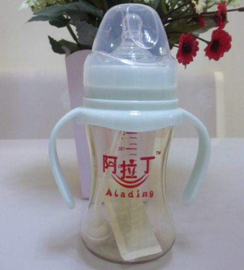 阿拉丁寬口徑奶瓶藍色