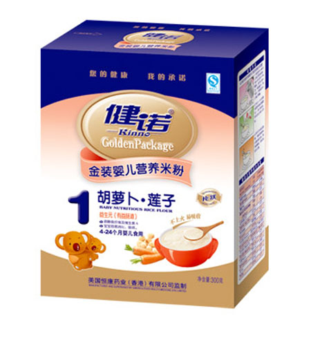 健諾胡蘿卜蓮子yinge營養(yǎng)米粉1段盒裝