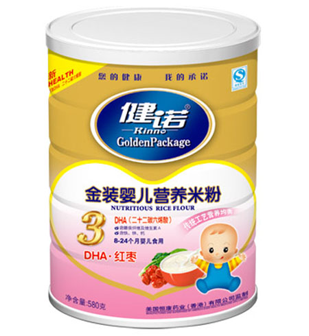 健諾DHA紅棗yinge營養(yǎng)米粉(粉狀)3段聽裝