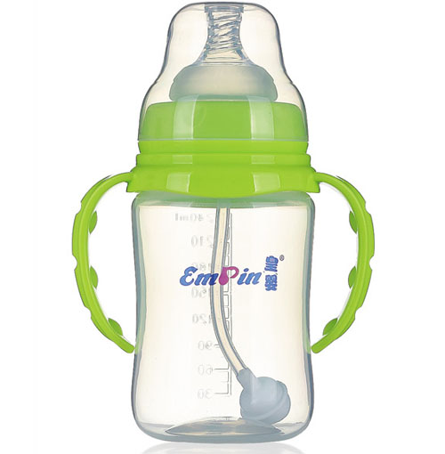 皇嬰寬口PP調(diào)弧自動(dòng)小奶瓶240m綠色