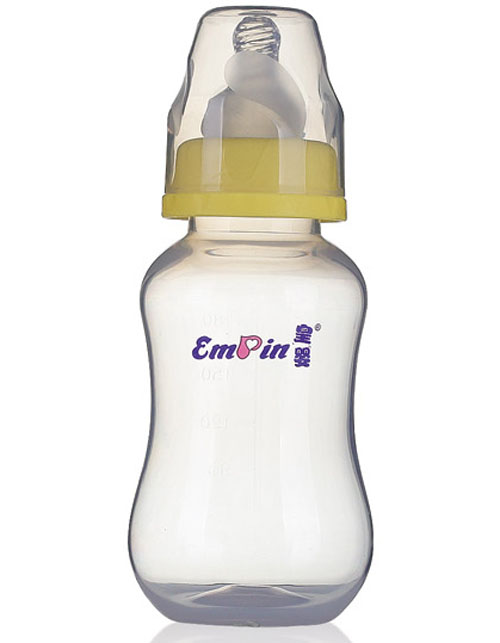 皇嬰標口PP圓弧自動大奶瓶240ml黃色