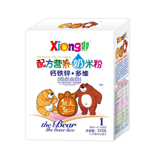 熊大熊二鈣鐵鋅多維配方營養(yǎng)奶米粉
