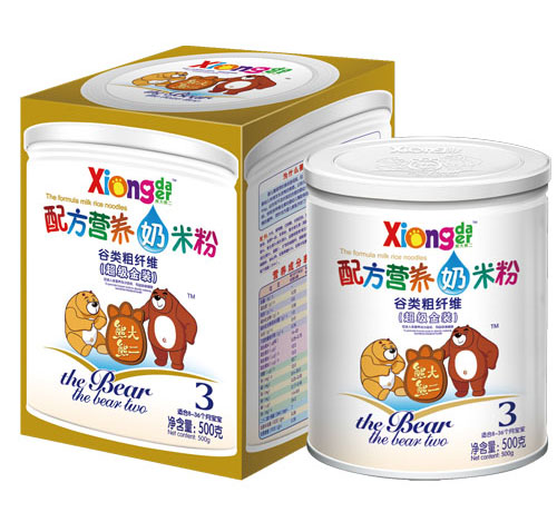 熊大熊二谷類粗纖維配方營養(yǎng)奶米粉
