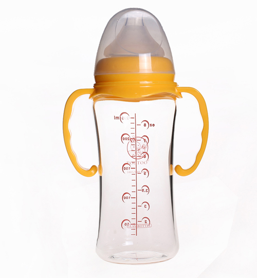 淘氣兔寬口徑玻璃奶瓶239ml黃色