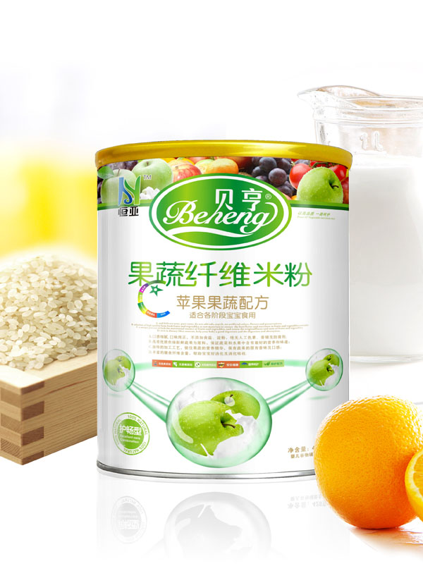 貝亨0段蘋(píng)果果蔬配方果蔬纖維米粉