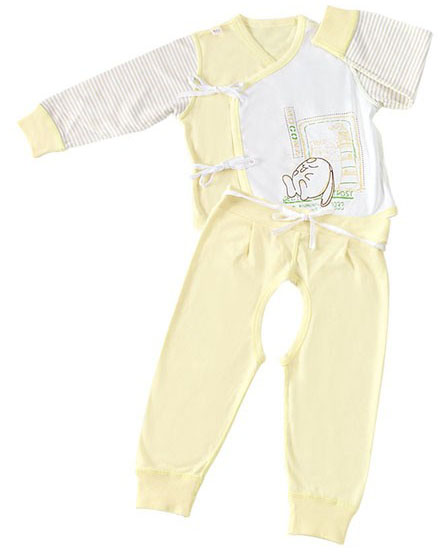 摩可拿黃色寶寶內(nèi)衣兩件套