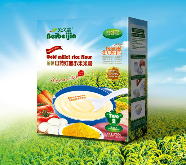 貝貝嘉山藥紅薯小米米粉2段