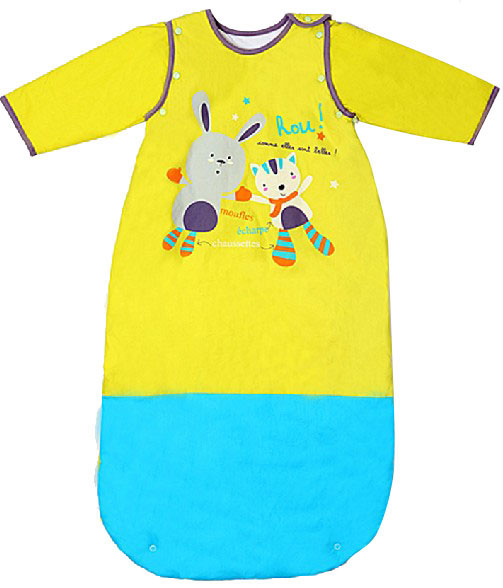 母之戀貓兔Baby純棉嬰兒有袖睡袋