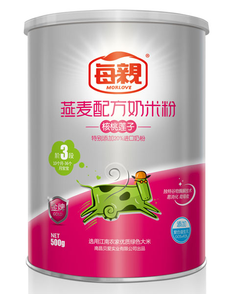 每親核桃蓮子燕麥配方奶米粉3段