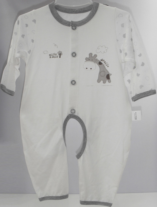 娃愛的蓓蓓灰邊開檔哈衣