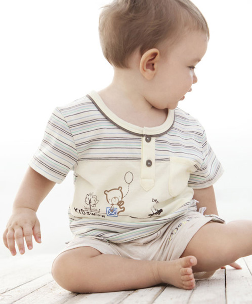 哇喔哇喔針織短袖套裝