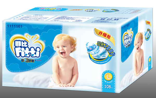 菲比秒吸舒爽yinge紙尿褲L108片