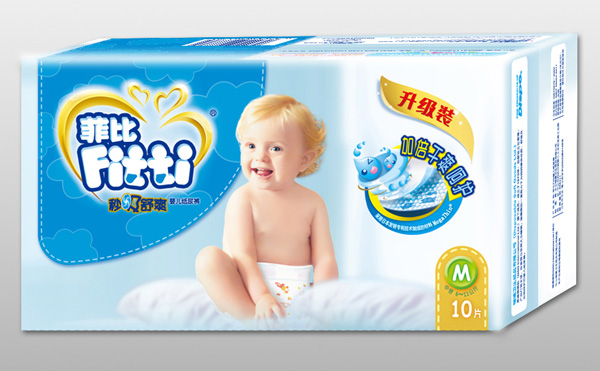 菲比秒吸舒爽yinge紙尿褲M10片