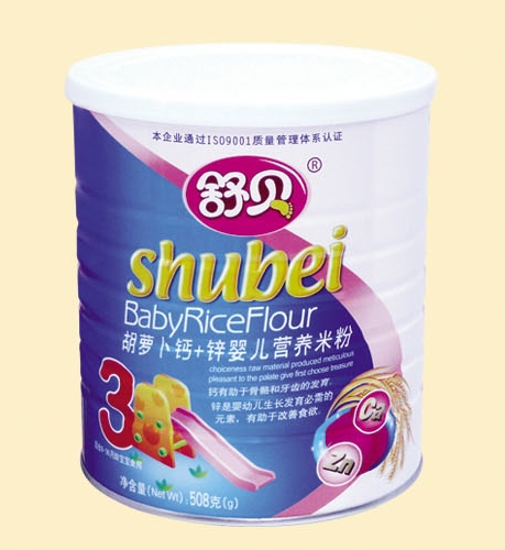 舒貝聽裝胡蘿卜鈣+鋅yinge營養(yǎng)米粉3段