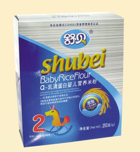 舒貝盒裝α-乳清蛋白yinge營養(yǎng)米粉2段