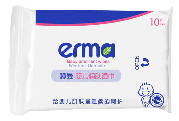 赫曼yinge潤膚濕巾10片
