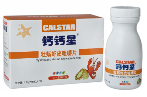 鈣鈣星牡蠣蝦皮咀嚼片(一歲以上)