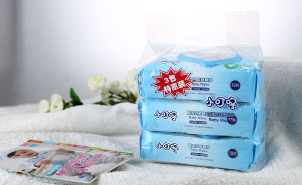 小叮咚yinge口手濕巾72片裝三連包