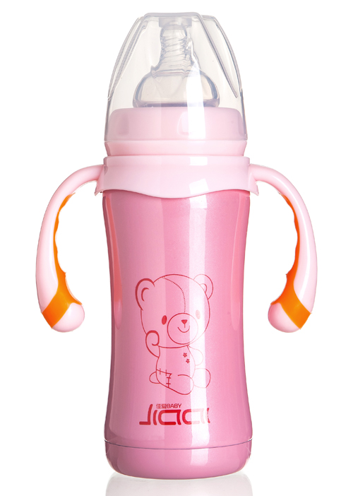 佳愛(ài)不銹鋼自動(dòng)保溫奶瓶(寬口徑)180ml