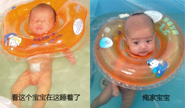 寶寶游泳的照片游泳好處多