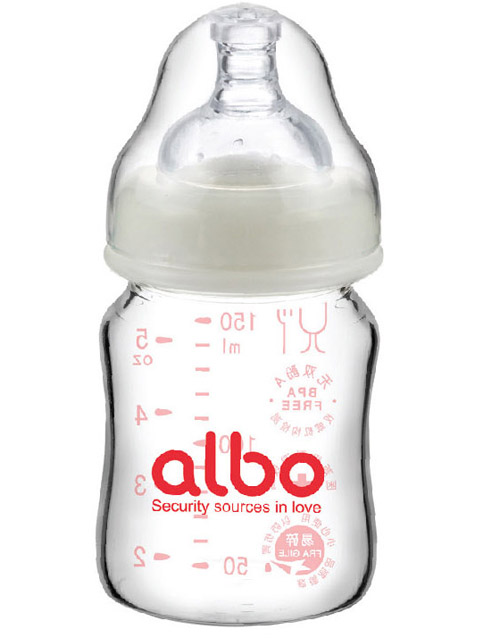 愛樂寶寬口初生玻璃奶瓶150ml