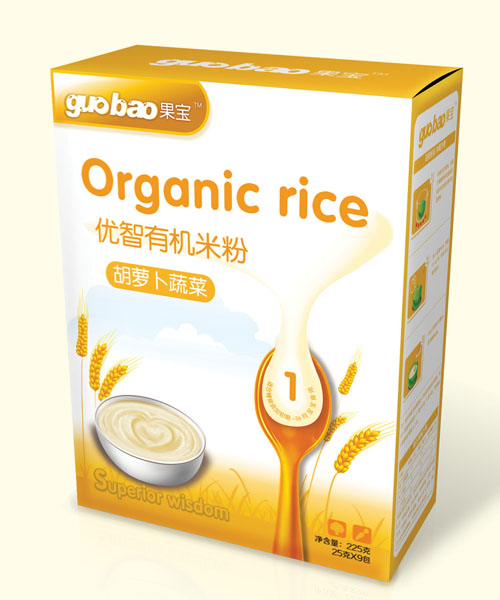 果寶優(yōu)智有機米粉胡蘿卜蔬菜盒