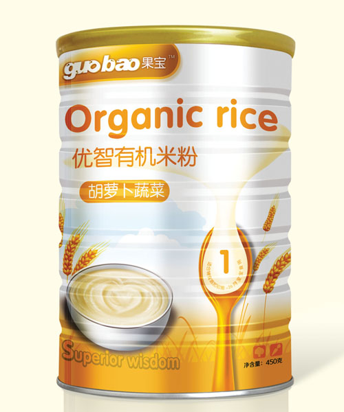 果寶優(yōu)智有機(jī)米粉胡蘿卜蔬菜