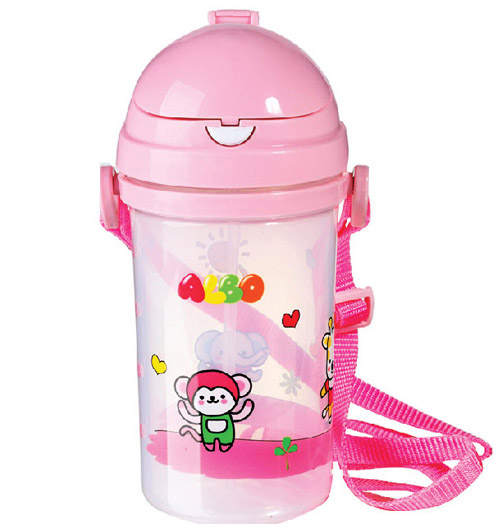 愛樂寶彈跳水壺400ml粉色