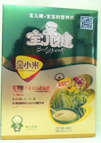 寶兒健金小米紅棗蓮子yingye小米粉2段盒裝