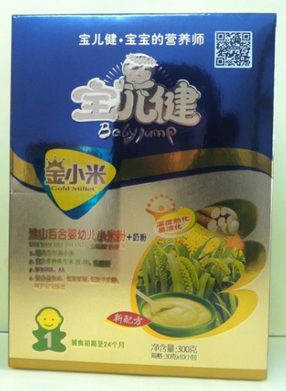 寶兒健金小米淮山百合yingye小米粉1段盒裝
