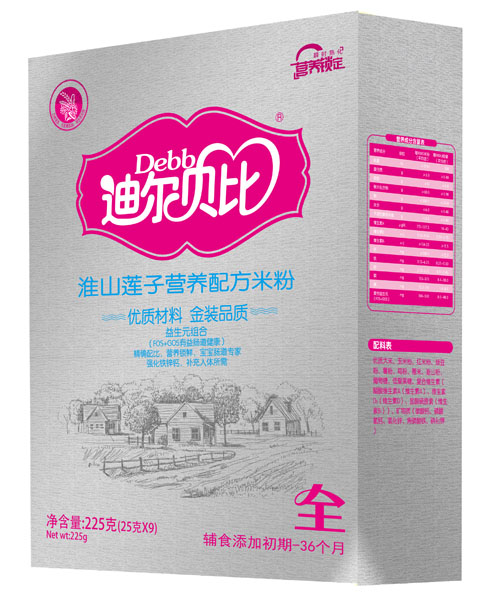 迪爾貝比淮山蓮子營(yíng)養(yǎng)配方米粉盒裝