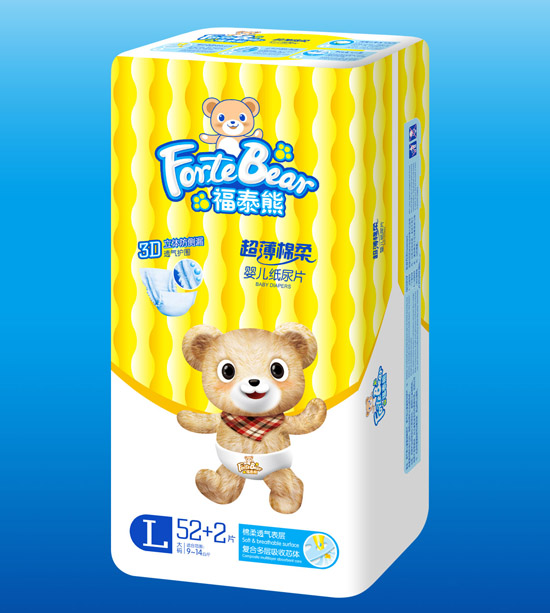 福泰熊超薄棉柔yinge紙尿片L碼大片