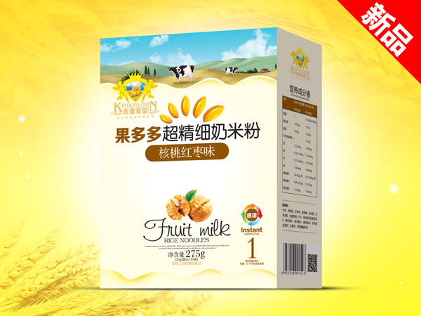 金盾愛(ài)嬰核桃紅棗超精細(xì)奶米粉盒裝