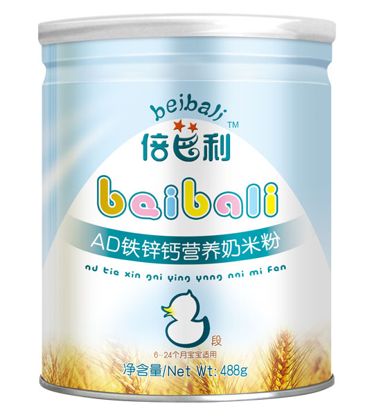 倍芭利AD鐵鋅鈣營養(yǎng)奶米粉罐裝