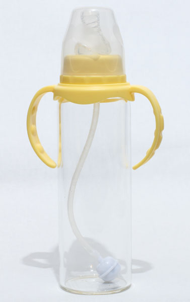 新兒寶標(biāo)口高硼硅玻璃奶瓶