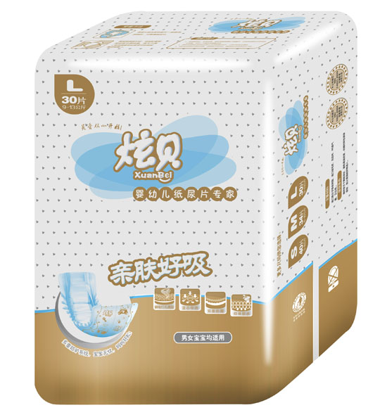 炫貝超級(jí)薄yingye紙尿片L碼30片