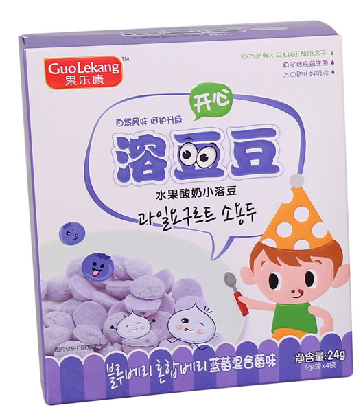 果樂(lè)康藍(lán)莓混合莓味水果酸奶小溶豆