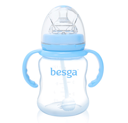 貝仕嘉手指形PP奶瓶(配訓練手柄)120ml
