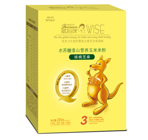 賦媽咪核桃芝麻水蘇糖淮山營養(yǎng)玉米米粉3段