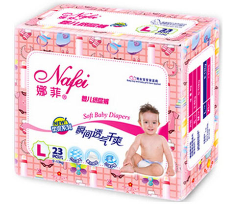 娜菲頂級呵護干爽紙尿褲L碼