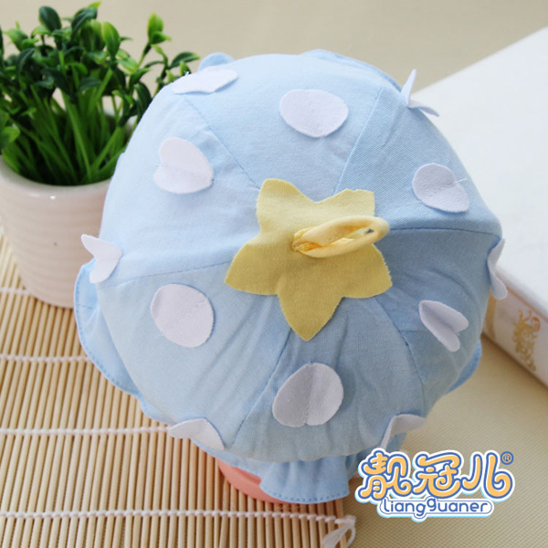 靚冠兒yingye純棉六片花邊帽子背面