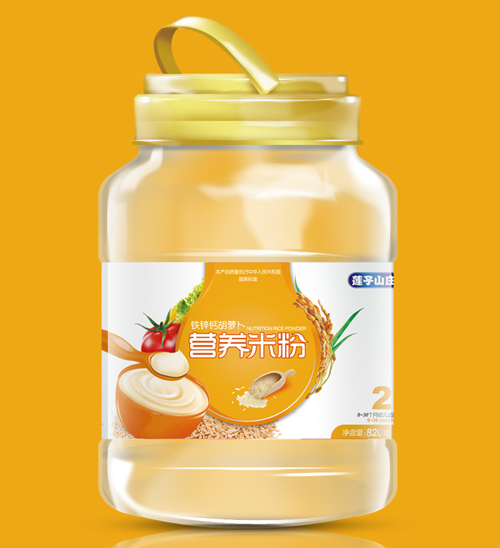 蓮子山莊鐵鋅鈣胡蘿卜營(yíng)養(yǎng)米粉2段桶裝